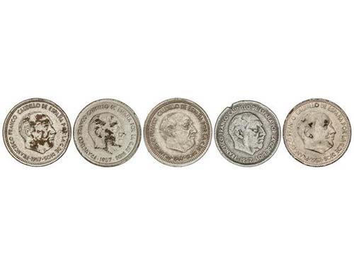 Lote 20 monedas 50 Pesetas. 1957. ... 