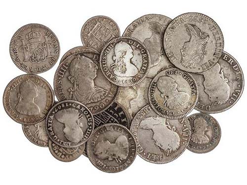 Lote 18 monedas 1/2 (3), 1 (8), 2 ... 