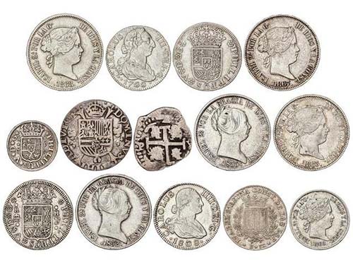 Lote 14 monedas de plata módulo ... 