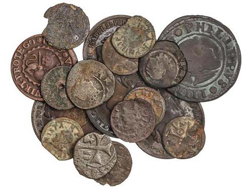 Lote 28 monedas Óbolo a 40 ... 