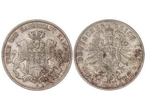 German States - 5 Marcos. 1876-J. ... 