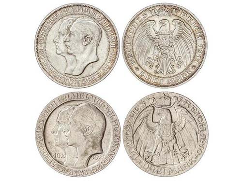 German States - Lote 2 monedas 3 ... 
