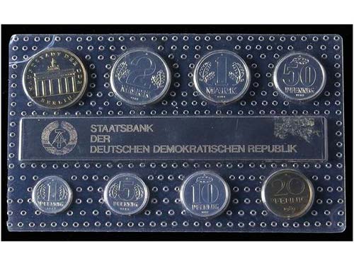 East Germany - Set 8 monedas 1 ... 