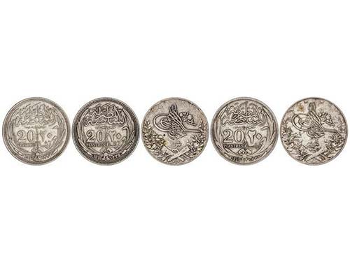 Egypt - Lote 5 monedas 20 Qirsh ... 