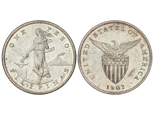 Philippines - 1 Peso. 1903-S. SAN ... 