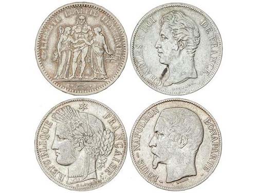 France - Lote 7 monedas 5 (5), 10 ... 