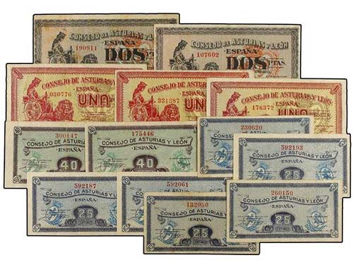 Civil War - Lote 12 billetes 25 ... 