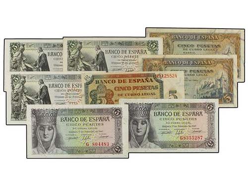 Estado Español - Lote 8 billetes ... 