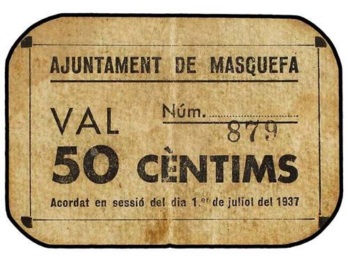 Catalonia - 50 Cèntims. 1 Juliol ... 