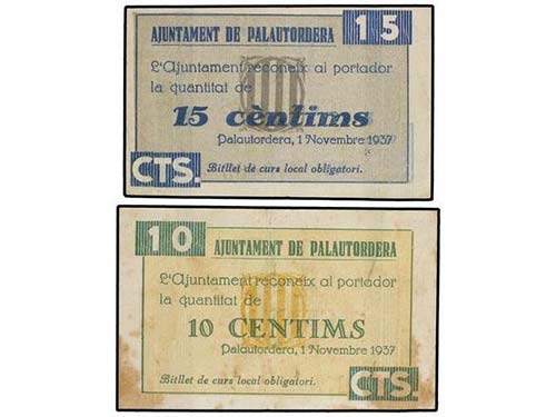 Catalonia - Lote 2 billetes 10 y ... 