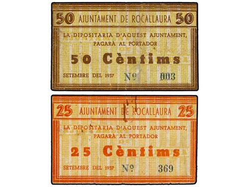 Catalonia - Lote 2 billetes 25 Y ... 