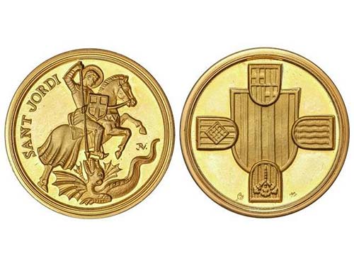 Gold Medals - Sant Jordi. Anv.: ... 