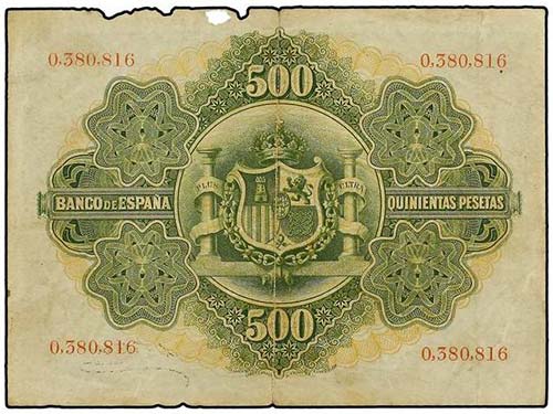 500 Pesetas. 28 Enero 1907. ... 