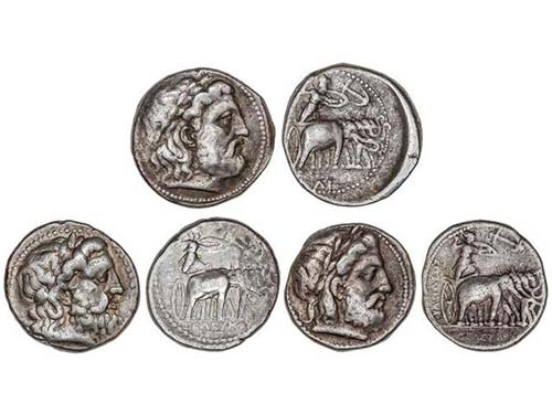 Lote 3 monedas Tetradracma. ... 
