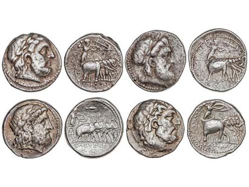 Lote 4 monedas Tetradracma. ... 