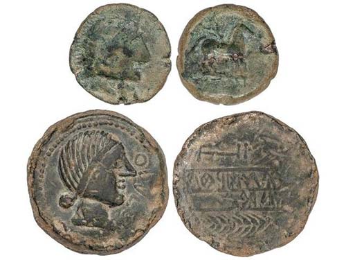 Lote 2 monedas As. 220-20 a.C. ... 
