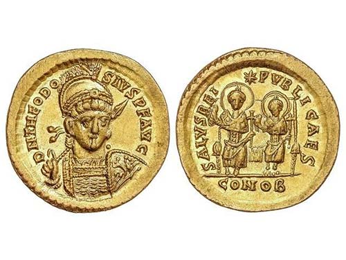 Sólido. 402-450 d.C. TEODOSIO II. ... 