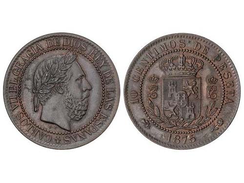 10 Céntimos. 1875. BRUSELAS. ... 