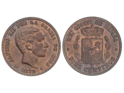 10 Céntimos. 1879. BARCELONA. ... 