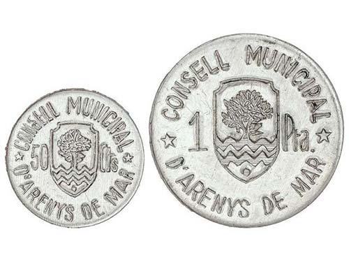 Serie 2 monedas 50 Cèntims y 1 ... 