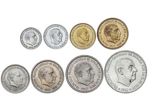 Serie 8 monedas 10 Céntimos a 100 ... 