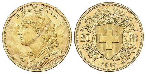 WORLD COINS: SWITZERLAND - 20 ... 