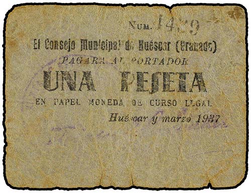 Andalucia - 1 Peseta. Marzo 1937. ... 