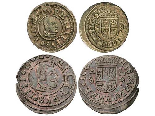 Philip IV - Lote 2 monedas 8 y 16 ... 
