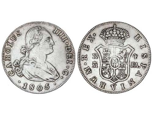 Charles IV - 4 Reales. 1805/795. ... 