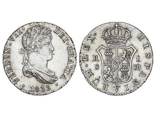 Ferdinand VII - 1 Real. 1832. ... 