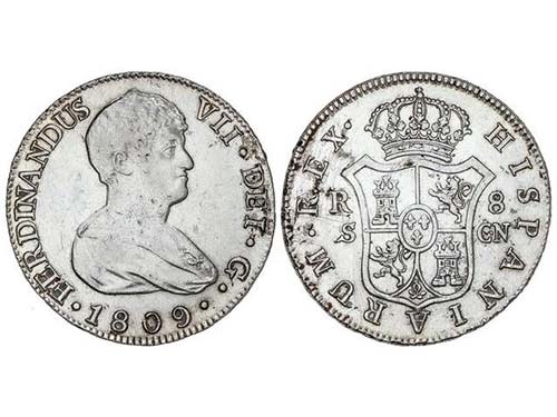 Ferdinand VII - 8 Reales. 1809. ... 