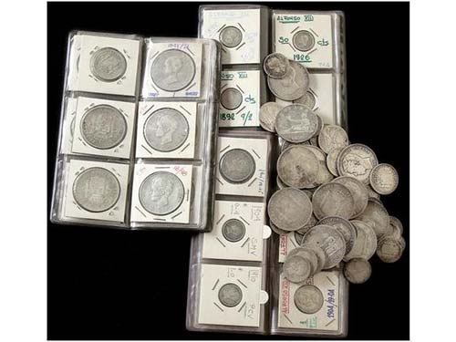 Lote 61 monedas 50 Céntimos a 5 ... 