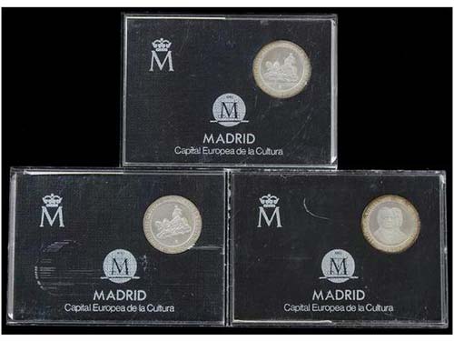 Juan Carlos I - Lote 3 monedas 200 ... 