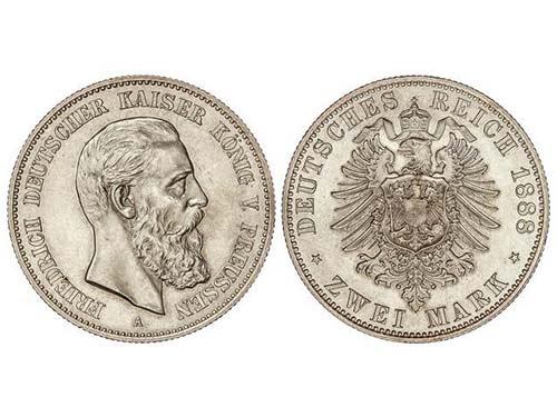 German States - 2 Marcos. 1888-A. ... 