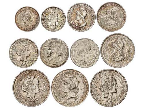 Brazil - Lote 11 monedas 500 a ... 
