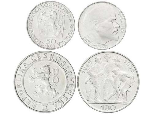 Czechoslovakia - Lote 2 monedas 50 ... 