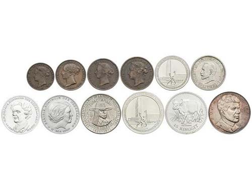 Lote 7 monedas y 5 medallas. 1894 ... 