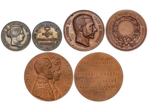Lote 3 medallas. 1862, 1884 y ... 