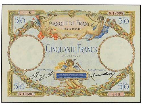 WORLD BANK NOTES - 50 Francos. ... 