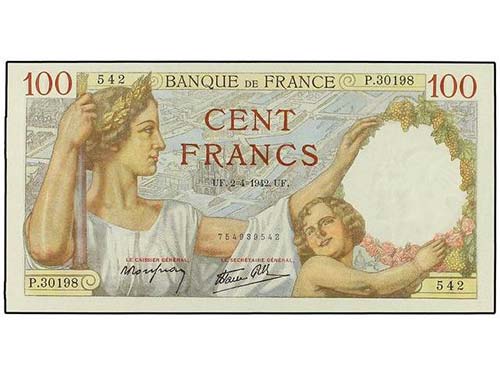WORLD BANK NOTES - 100 Francos. 2 ... 