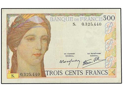 WORLD BANK NOTES - 300 Francos. ... 