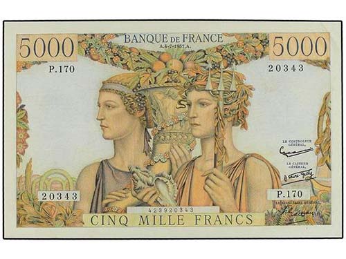 WORLD BANK NOTES - 5.000 Francos. ... 