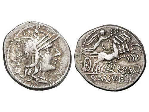Republic - Denario. 118-117 a.C. ... 
