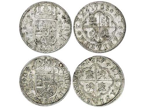 Philip V - Lote 2 monedas 2 ... 
