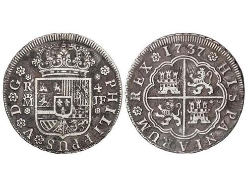 Philip V - 4 Reales. 1737. MADRID. ... 