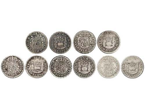 Ferdinand VI - Lote 5 monedas 1/2 ... 