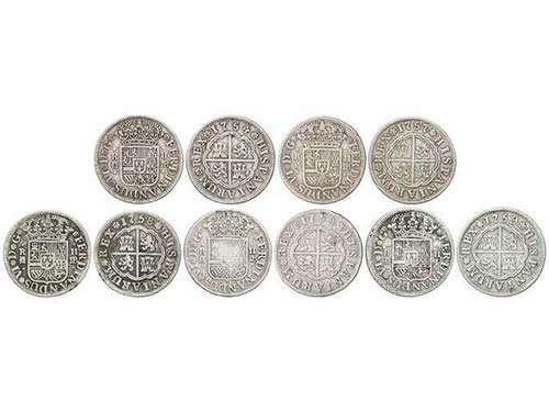 Ferdinand VI - Serie 5 monedas 2 ... 