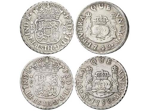 Ferdinand VI - Lote 2 monedas 2 ... 