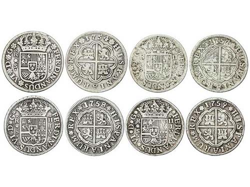 Ferdinand VI - Serie 4 monedas 2 ... 