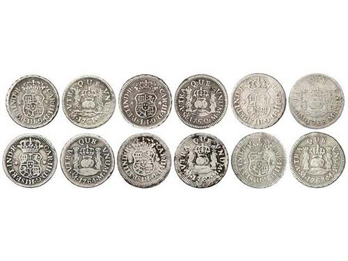 Charles III - Lote 6 monedas 1/2 ... 